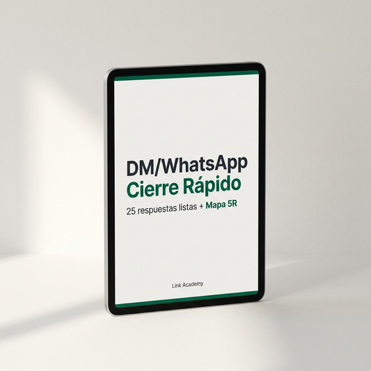 DM/WhatsApp Cierre Rápido: 25 respuestas listas para convertir “interesados” en clientes